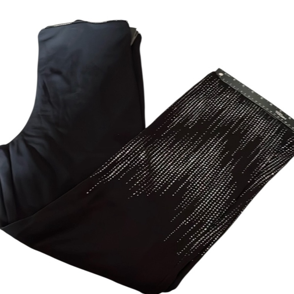 CDC Signature Collection size 14 black dressy pull on pants bling at hem